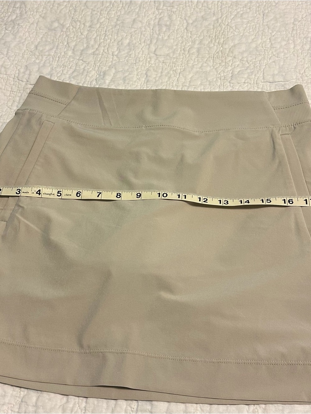 Athleta Skort Beige Pull On Elastic Pockets Womens Size 8 Elastic - Picture 8 of 11